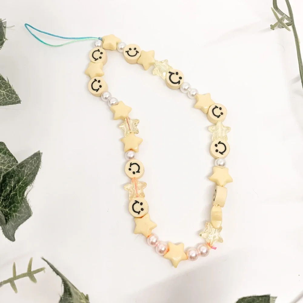 Yellow Smiley Phone Charms